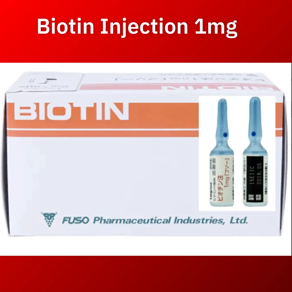 Biotin Injection 1mg (Fuso) 2ml (Vitamin H) 50amp.