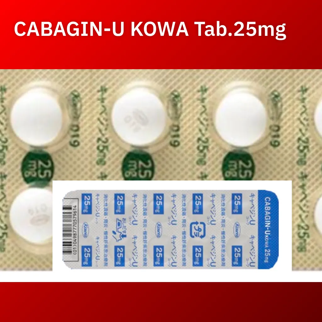 CABAGIN-U KOWA Tab.25mg 100tab.